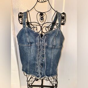 Harley Davidson denim top